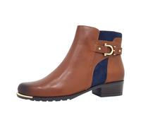 Stiefelette CAPRICE Gr. 38,5, blau (cognac, dunkelblau) Damen Schuhe Reißverschlussstiefeletten mit hübschem Zierriemchen (24027133-38,5)