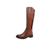 CAPRICE Damen Hohe Stiefel mit Absatz mit Reißverschluss Elegant, Braun (Cognac Comb), 37 EU