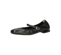 CAPRICE Damen Ballerinas aus Leder mit Riemen, Schwarz (Black Deer), 40 EU