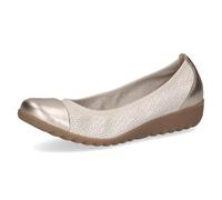 Ballerina CAPRICE "Caprice Ballerinas Leder", Damen, Gr. 38, vanilla, Leder, Schuhe Ballerina (18148502-38) vanilla