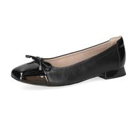Ballerina CAPRICE "Caprice Ballerinas Leder/Synthetik", Damen, Gr. 38, schwarz, schwarz, Leder, Synthetik, Schuhe Ballerina (97404143-38) schwarz, schwarz