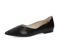 CAPRICE Damen Ballerinas aus Leder Spitz, Schwarz (Black Nappa), 38 EU