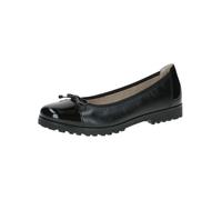 Caprice Damen-Ballerina Black Nappa, Leder mit Schleife, Größe 37 EU