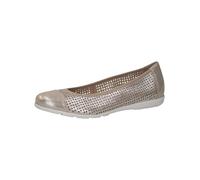 Caprice Damen Ballerinas M2215142 Leder mit Lochmuster Beige (Taupe Metallic) Größe 36 EU
