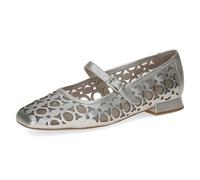 Riemchenballerina CAPRICE "Caprice Ballerinas Leder", Damen, Gr. 40, platin, Leder, Schuhe Riemchenballerina (57812140-40) platin