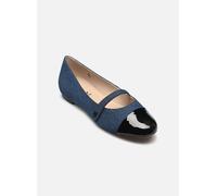 CAPRICE Damen Ballerinas mit Blockabsatz mit Riemen, Blau (Jeans/Black), 40.5 EU