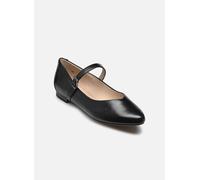 CAPRICE Damen Ballerinas aus Leder mit Klettverschluss, Schwarz (Black Nappa), 37 EU