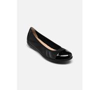 CAPRICE Damen Ballerinas aus Leder mit Lack, Schwarz (Black Comb), 40 EU