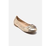 Ballerina CAPRICE "Caprice Ballerinas Leder", Damen, Gr. 39, platin, Leder, Schuhe Ballerina (92149935-39) platin