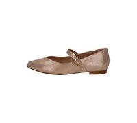Riemchenballerina CAPRICE "Caprice Ballerinas Leder", Damen, Gr. 36, gold, Leder, Schuhe Riemchenballerina (71815633-36) gold