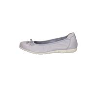 CAPRICE Damen Ballerinas aus Leder mit Schleife, Grau (Lt.Blue Perl), 38 EU