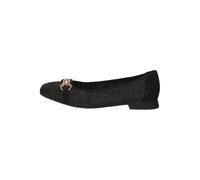 Caprice Damen-Ballerina BLACK COMB Leder/Textil Schwarz/Gold Größe 38