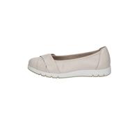 CAPRICE Damen Ballerinas aus Leder Bequem, Weiß (Offwhite Nappa), 40 EU