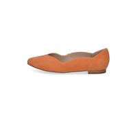CAPRICE Damen Ballerinas aus Leder Elegant, Orange (Orange Suede), 37 EU