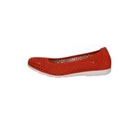 CAPRICE Damen Ballerinas aus Leder Bequem, Orange (Orange Suede), 38 EU