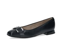 Caprice Damen Ballerinas aus Leder Kleiner Absatz, Blau (Ocean Nappa), 38 EU