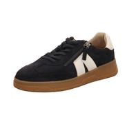 Caprice Damen Sneaker flach aus Leder mit Reißverschluss, Blau (Ocean/White), 40 EU