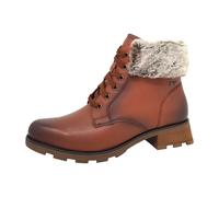 CAPRICE Damen Stiefeletten zum Schnüren mit Blockabsatz Gefüttert, Braun (Cognac Nappa), 39 EU