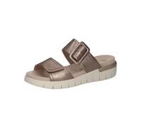 Caprice Comfort Damen Pantoletten aus Leder mit Klettverschluss