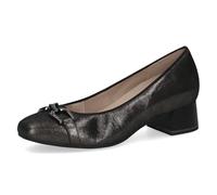 Caprice Comfort Damen Pumps aus Leder Mehrweite H, Silber (Dk Grey Metal.), 37 EU