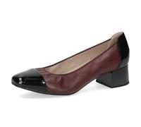 CAPRICE Comfort Damen Pumps Kleiner Absatz Mehrweite H, Rot (Bordeaux Comb), 39 EU