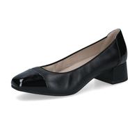 CAPRICE Comfort Damen Pumps Kleiner Absatz Mehrweite H, Schwarz (Black Comb I), 40 EU