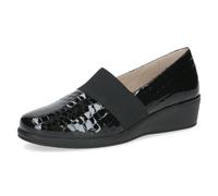 Caprice Damen-Slipper Comfort aus Leder Mehrweite H Schwarz Größe 39 EU