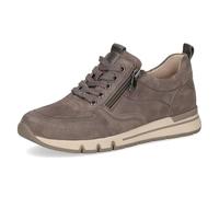 Caprice Comfort Damen Sneaker flach aus Leder Mehrweite H, Braun (Taupe Comb), 37 EU