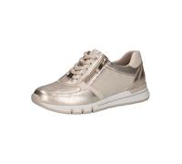 CAPRICE Comfort Damen Sneaker flach mit Reißverschluss Low Top, Gold (Lt.Gold Comb), 38 EU