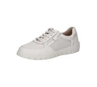 CAPRICE Comfort Damen Sneaker flach mit Reißverschluss Low Top, Weiß (White Nappa Co), 39 EU