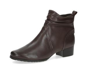 CAPRICE Comfort Damen Stiefeletten aus Leder Mehrweite H, Braun (Dk Brown Nappa), 40.5 EU