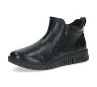 CAPRICE Comfort Damen Stiefeletten aus Leder Mehrweite H, Schwarz (Black Nappa), 40 EU