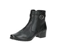 CAPRICE Comfort Damen Stiefeletten mit Absatz aus Leder mit Reißverschluss, Schwarz (Black Nappa), 37 EU