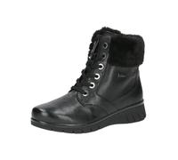 CAPRICE Comfort Damen Stiefeletten zum Schnüren Gefüttert Bequem, Schwarz (Black Nappa), 39 EU