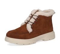 CAPRICE Comfort Damen Stiefeletten zum Schnüren Gefüttert, Braun (Cognac Suede), 41 EU