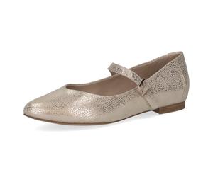 CAPRICE - Da.-Ballerina offwhite/light gold - Gr. - 39