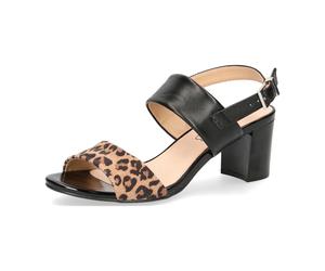 Caprice Da.-Sandalette 9-9-28302-24/932 LEO/BLACK FS 2020 für Damen, schwarz, Größe 36 EU / 3,5 UK