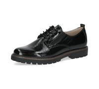 Caprice Damen Schnürschuhe aus Leder Elegant, Schwarz (Black Naplak), 41 EU
