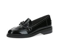 CAPRICE Damen Slipper aus Leder mit Blockabsatz, Schwarz (Black Naplak), 42 EU