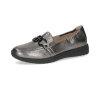 CAPRICE Damen Slipper aus Leder Bequem, Metallisch (Stone Metallic), 37 EU