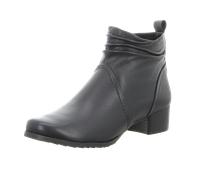CAPRICE Comfort Damen Stiefeletten aus Leder Mehrweite H, Schwarz (Black Nappa), 42 EU