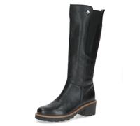 Stiefel CAPRICE, Damen, Gr. 37, Normalschaft, schwarz, Leder, klassisch, Schuhe, Blockabsatz, Langschaftstiefel mit Kontrast-Rahmennaht (72338107-37) schwarz