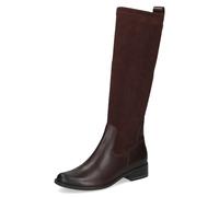 Caprice Damen Hohe Stiefel – Blockabsatz, Runde Spitze – Braun (Dk Brown Comb) Größe 39 EU