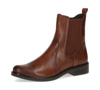 CAPRICE Damen Chelsea Boots Kleiner Absatz Elegant, Braun (Cognac Nappa), 38.5 EU
