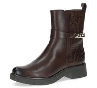 Stiefelette CAPRICE "Caprice Stiefelette Leder", Damen, Gr. 38,5, braun (dunkelbraun), Leder, Schuhe (68016541-38,5) dunkelbraun
