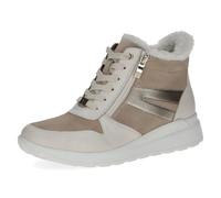 Sneaker CAPRICE "Caprice Sneaker Leder/Textil", Damen, Gr. 37, weiß (weiß, beige), Leder, Textil, casual, Schuhe (83859929-37) weiß, beige