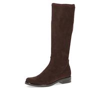 CAPRICE Damen Hohe Stiefel ohne Absatz Airmotion Flach bis zum Knie Weite G, Braun (Dk Brn Stretch), 38.5 EU