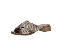 Pantolette CAPRICE Gr. 39, grau (taupe metall) Damen Schuhe Pantoletten in Metallic-Optik (18349955-39)