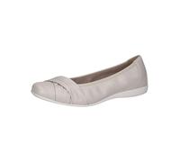 CAPRICE Damen Ballerinas aus Leder Bequem, Cremefarben (Pearl Per.Deer), 38 EU