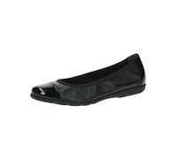 CAPRICE Damen Ballerinas Airmotion aus Leder Elegant Weite G, Schwarz (Black Comb), 37 EU